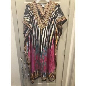 Boho Kaftans/Fabric Lot of 9 Paisley Leopard India Upcycle Sewing Craft